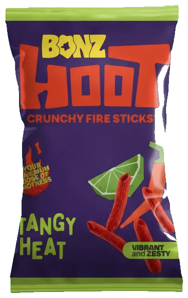 BONZ HOOT "Tangy Heat" csípős chili-lime ízű ropogós snack