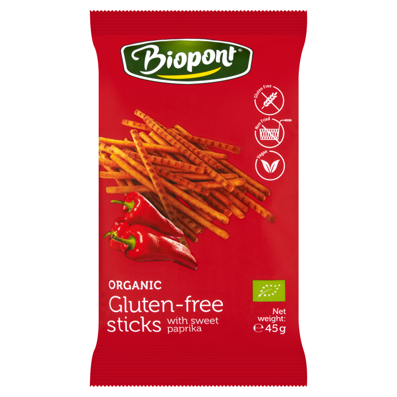 Biopont Gluténmentes sóspálcika, paprikás BIO