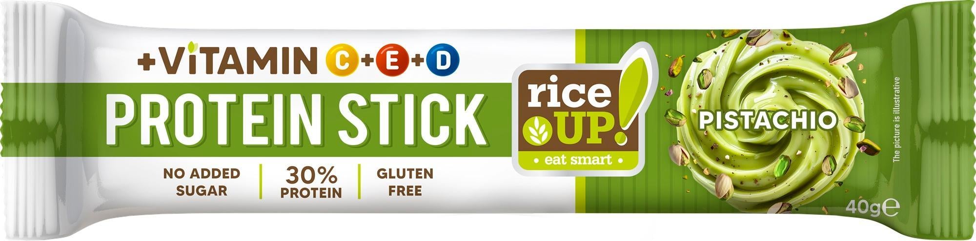 Rice Up Protein szelet vitaminokkal, pisztácia ízű hozzáadott cukor nélkül