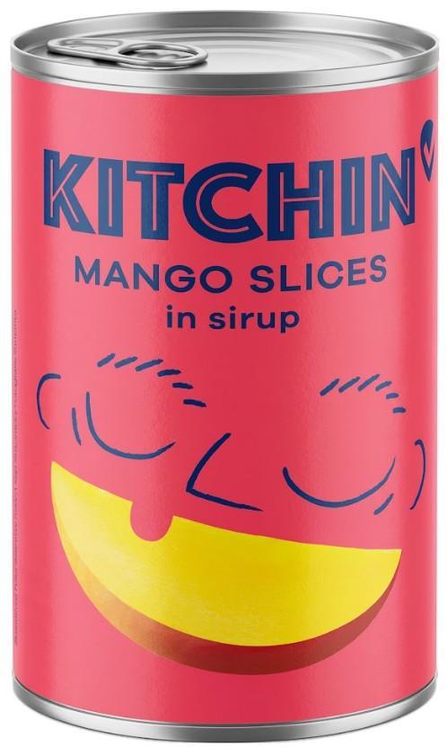 KITCHIN Mangó szeletek enyhén cukrozott lében (425 g)