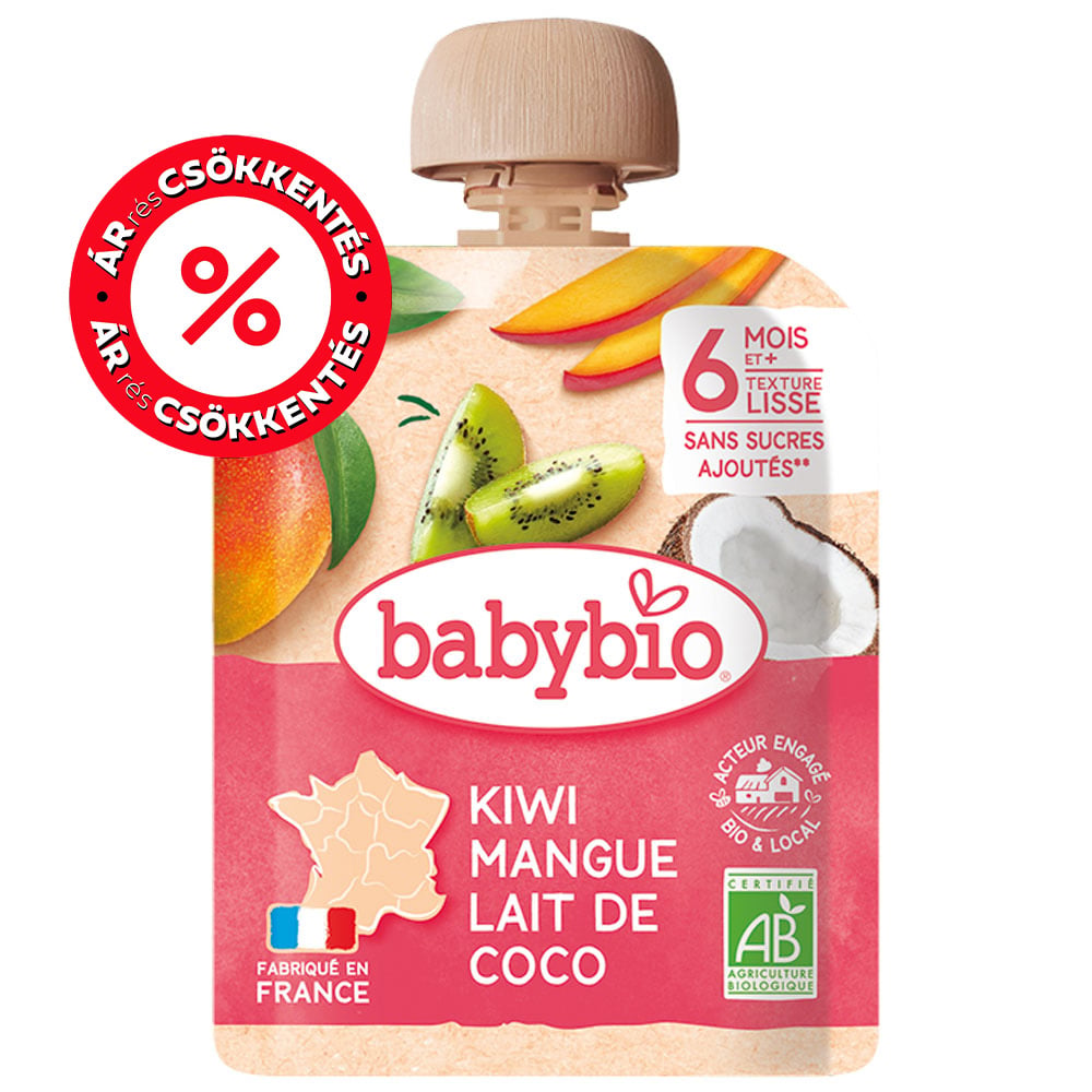 BabyBio Mangó kiwi kókusztej 6 hónapos kortól