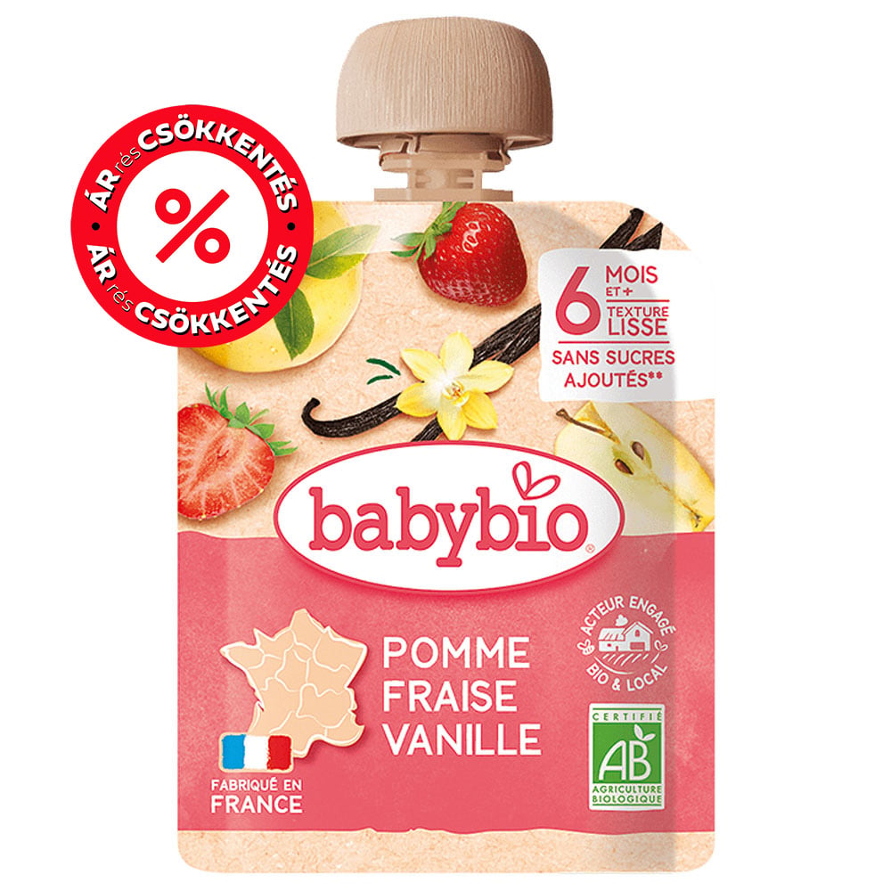 BabyBio Alma eper vanília 6 hónapos kortól