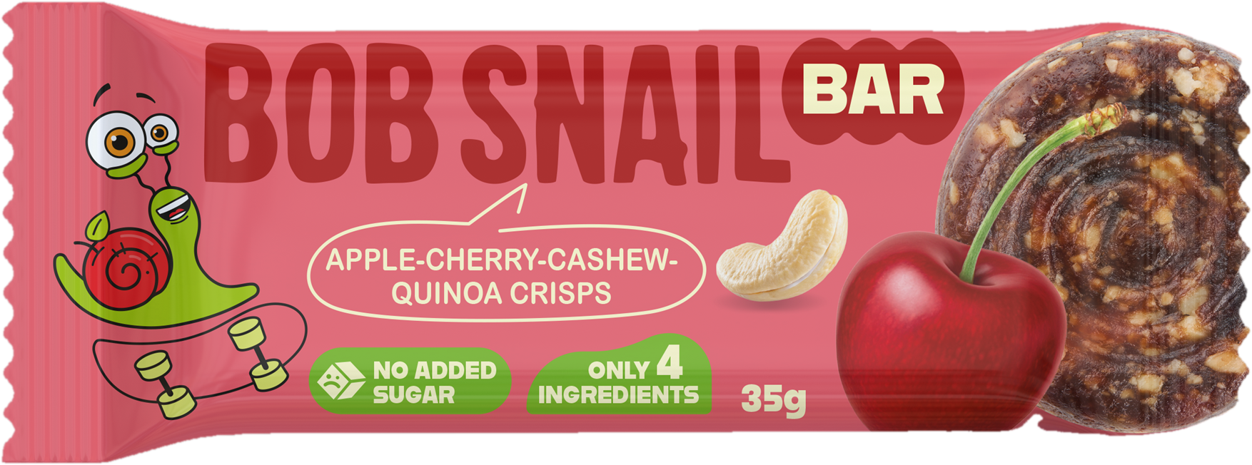 Bob Snail Ropogó gyümölcsszelet magokkal alma-meggy-kesudió-quinoa