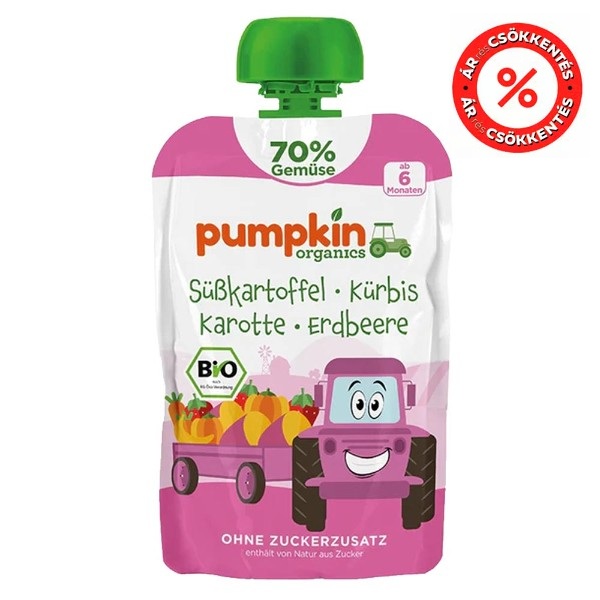 Pumpkin Organics Bio Édesburgonya sütőtök répa eper 6 hó+ (70%)
