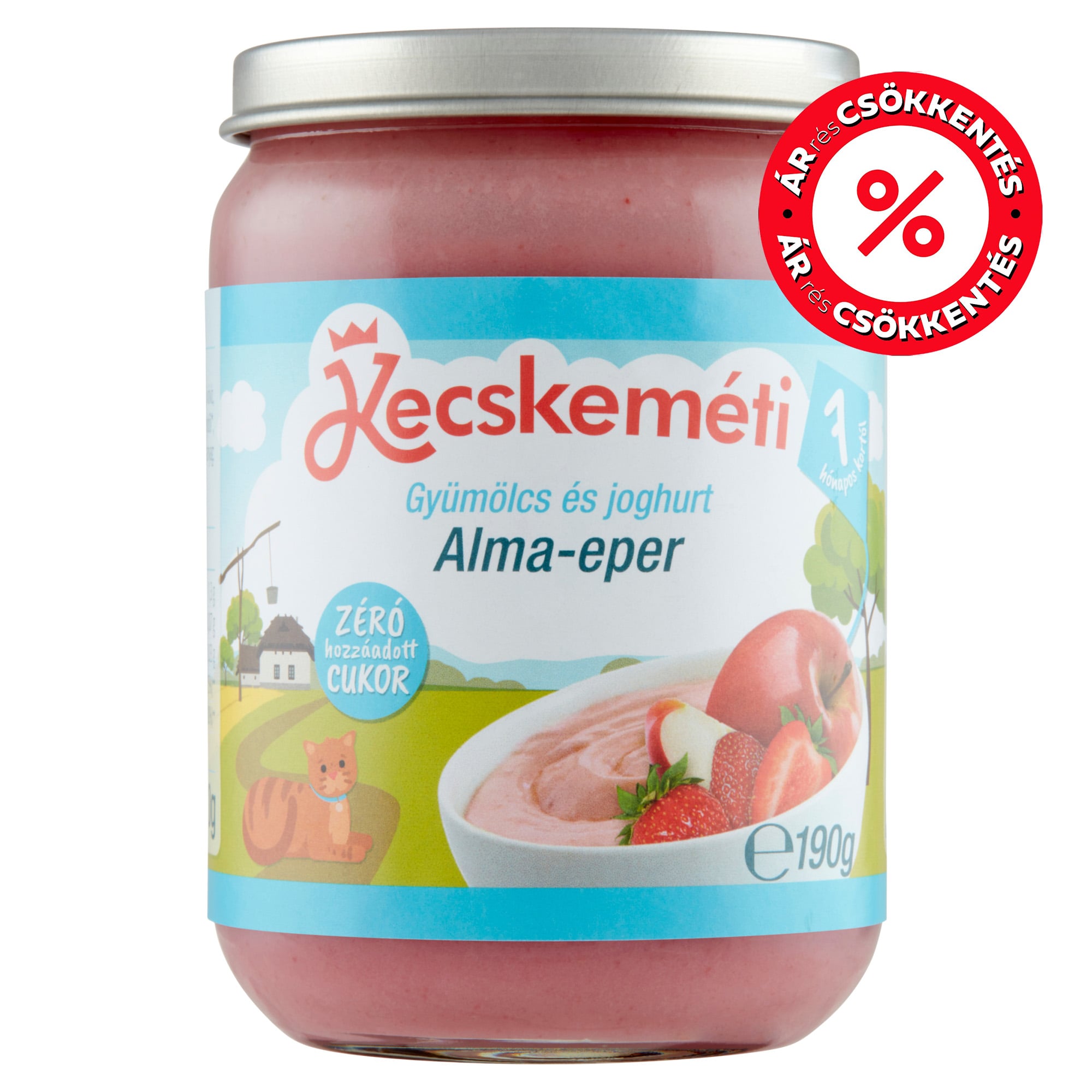 Kecskeméti BIO Alma-Eper joghurttal 7 hónapos kortól