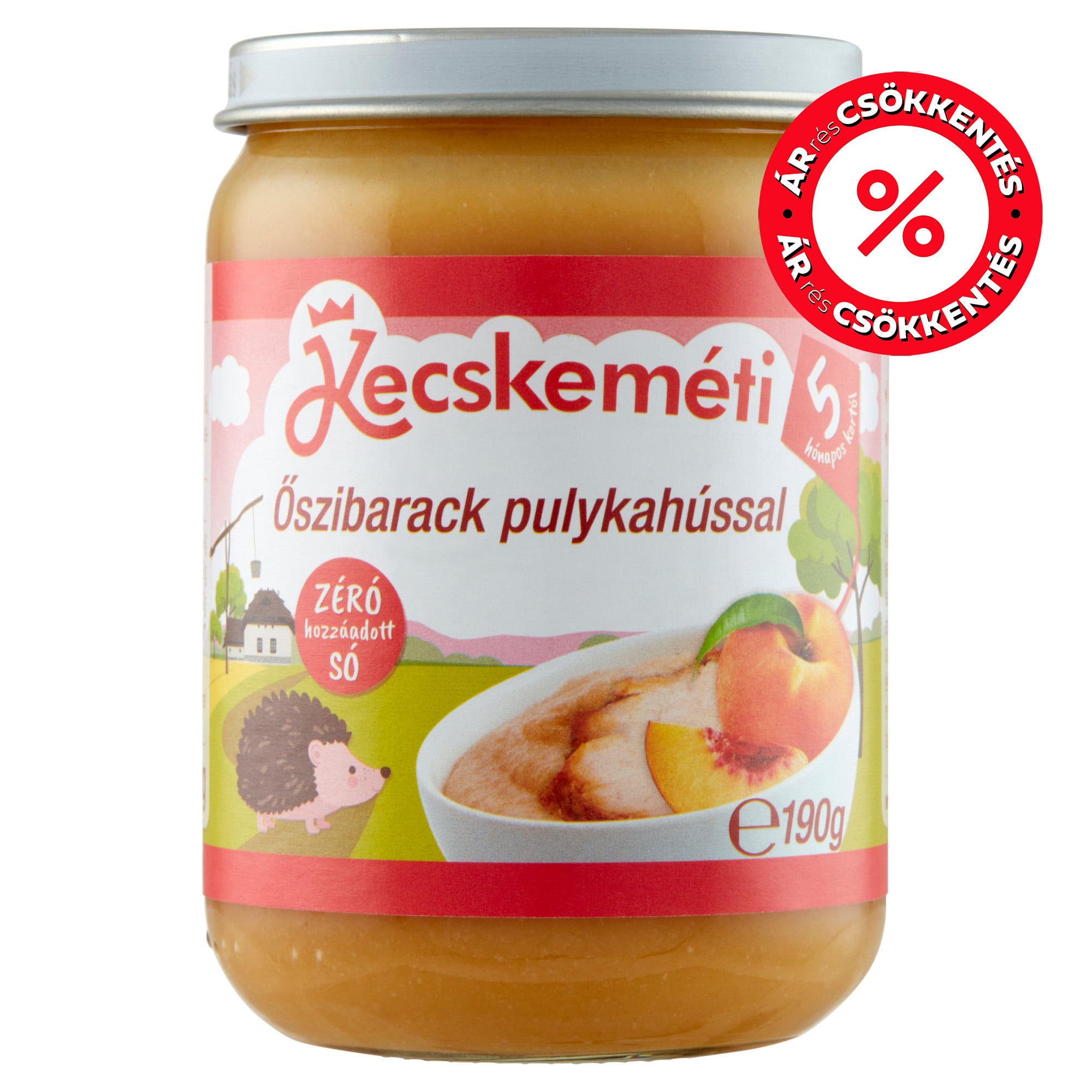 Kecskeméti Őszibarack pulykahússal, 5 hónapos kortól