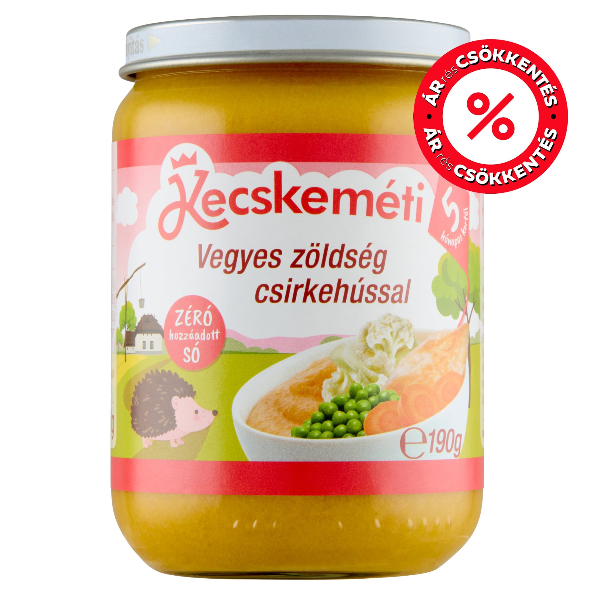 Kecskeméti Vegyes zöldség csirkehússal, 5 hónapos kortól