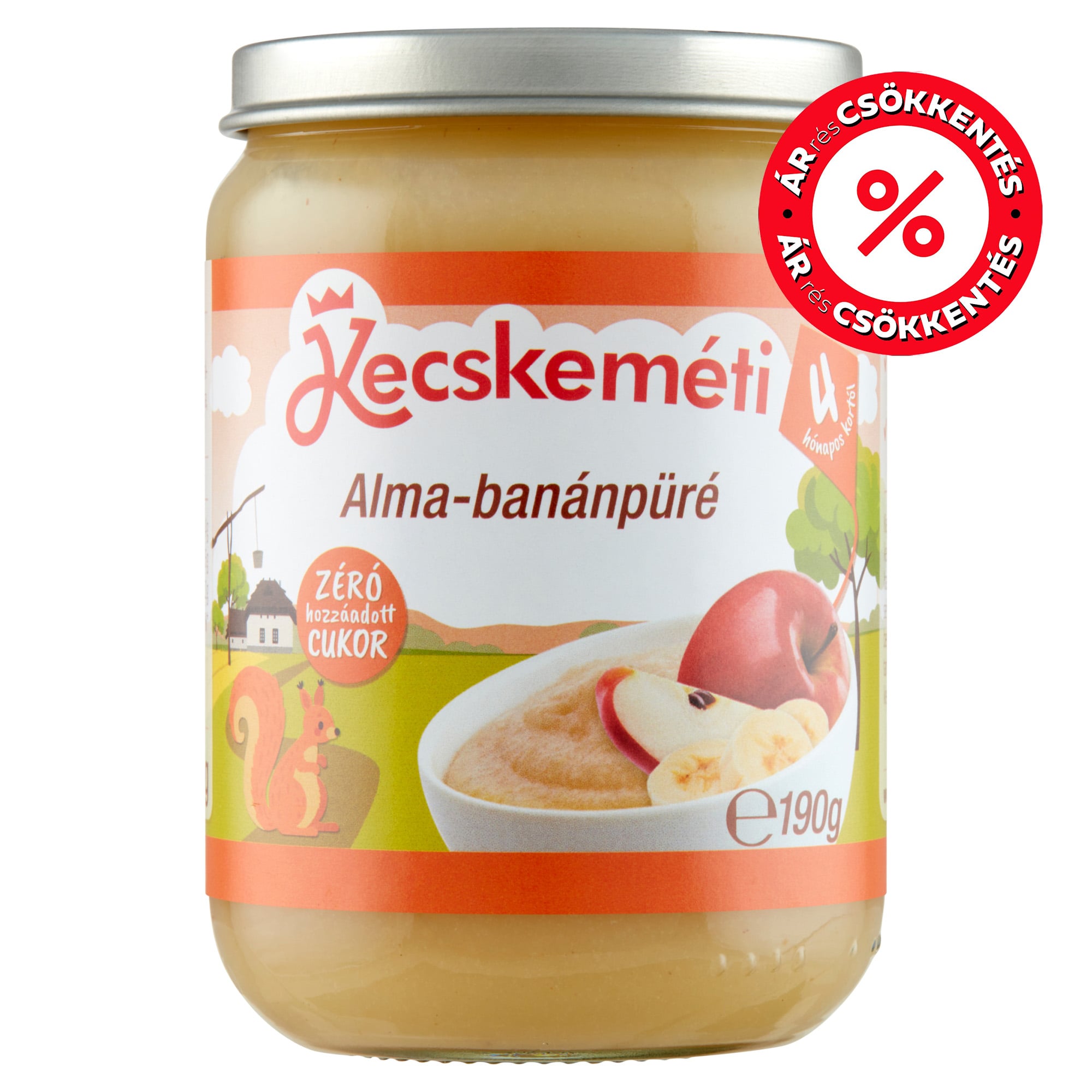 Kecskeméti Alma-banánpüré, 4 hónapos kortól