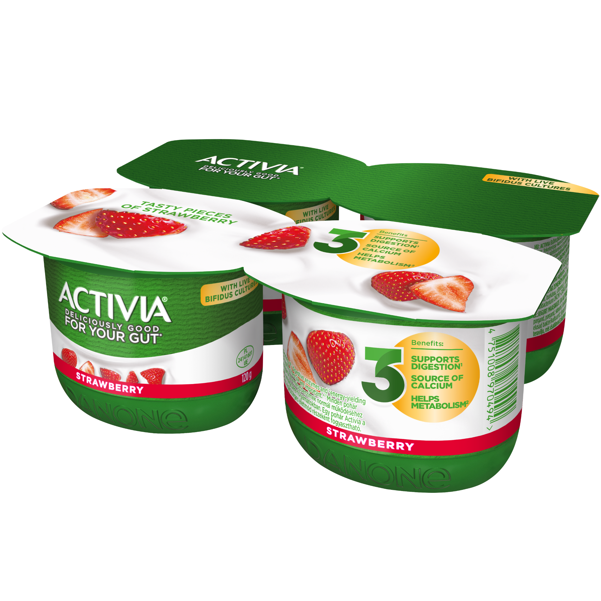 Danone Activia epres élőflórás joghurt (4x120g)