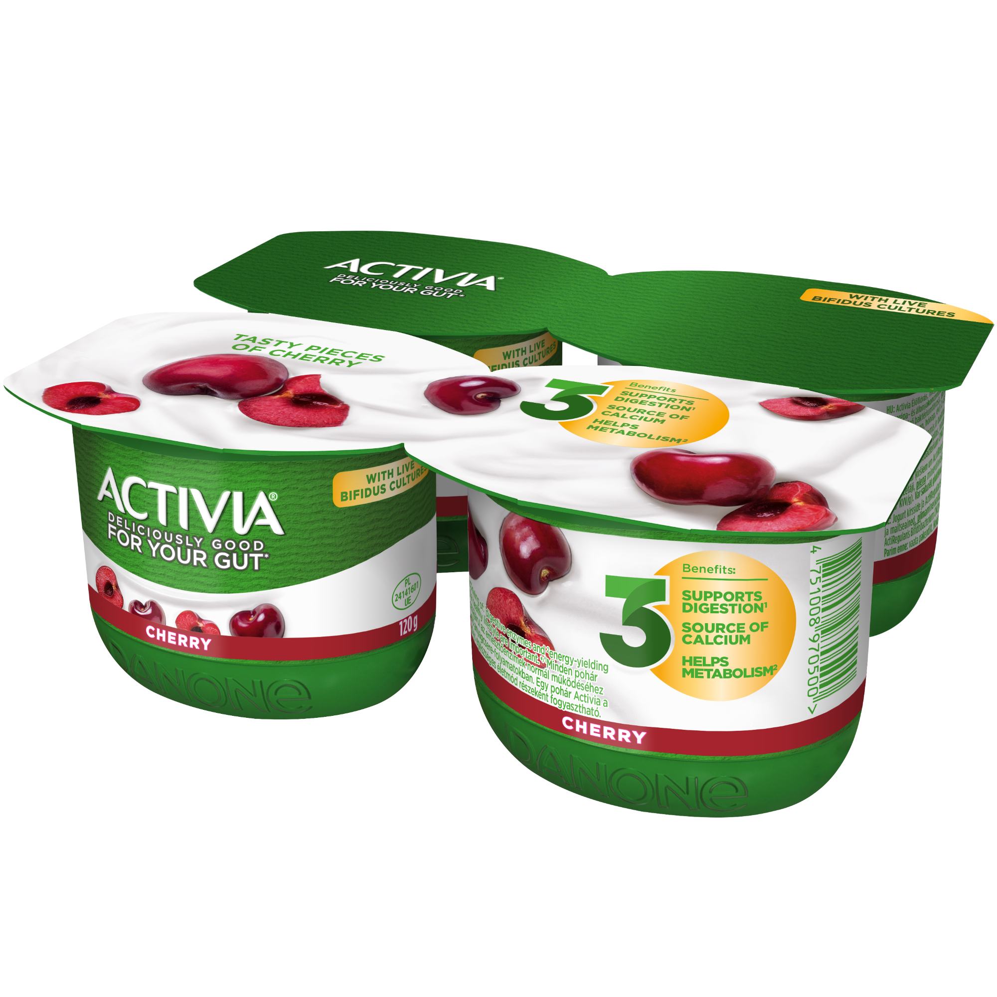 Danone Activia meggyes élőflórás joghurt (4x120g)