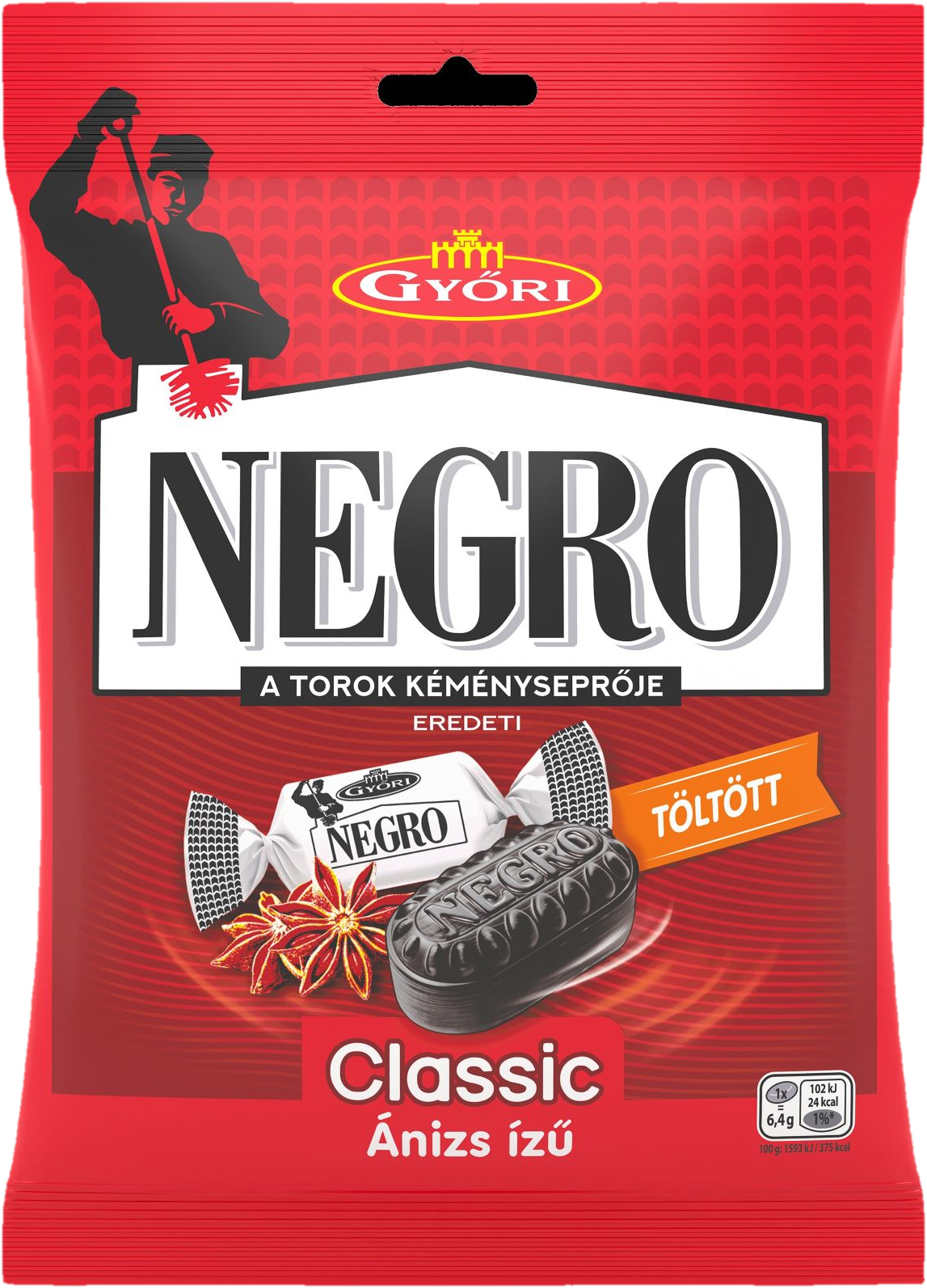 Negro classic cukorka