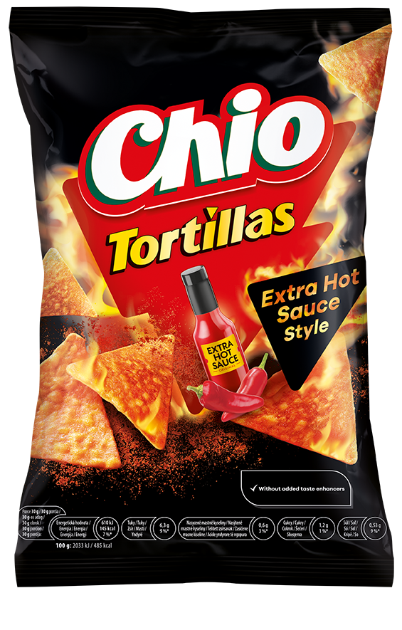 Chio Tortilla Extra Hot Sauce Style