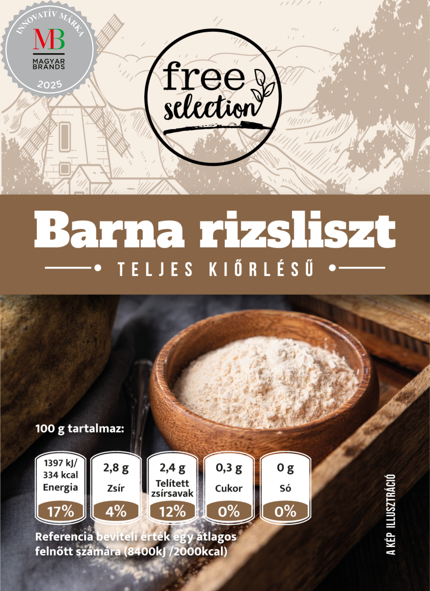 Free selection Barna rizsliszt