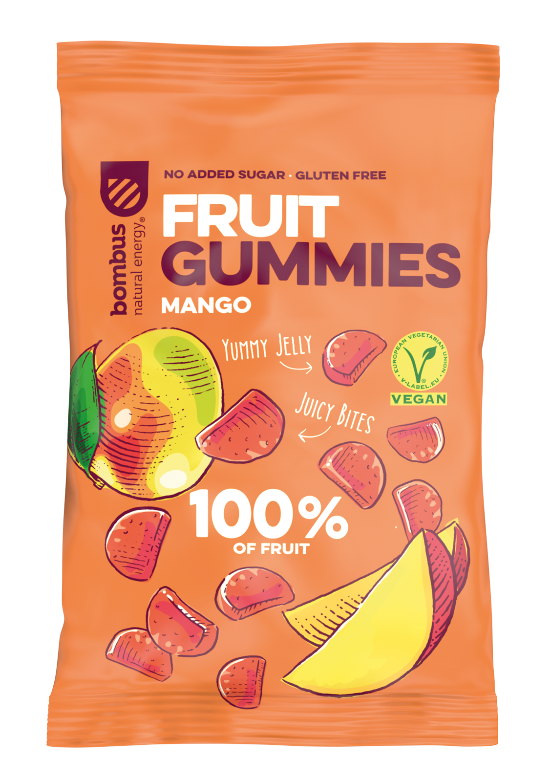 Bombus Fruit Gummies mangós gyümölcscukorkák