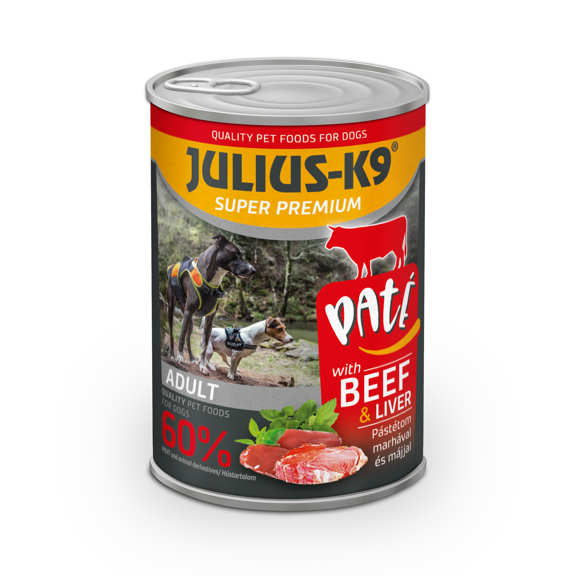 Julius-K9 teljes értékű pástétom kutyáknak, marha és máj