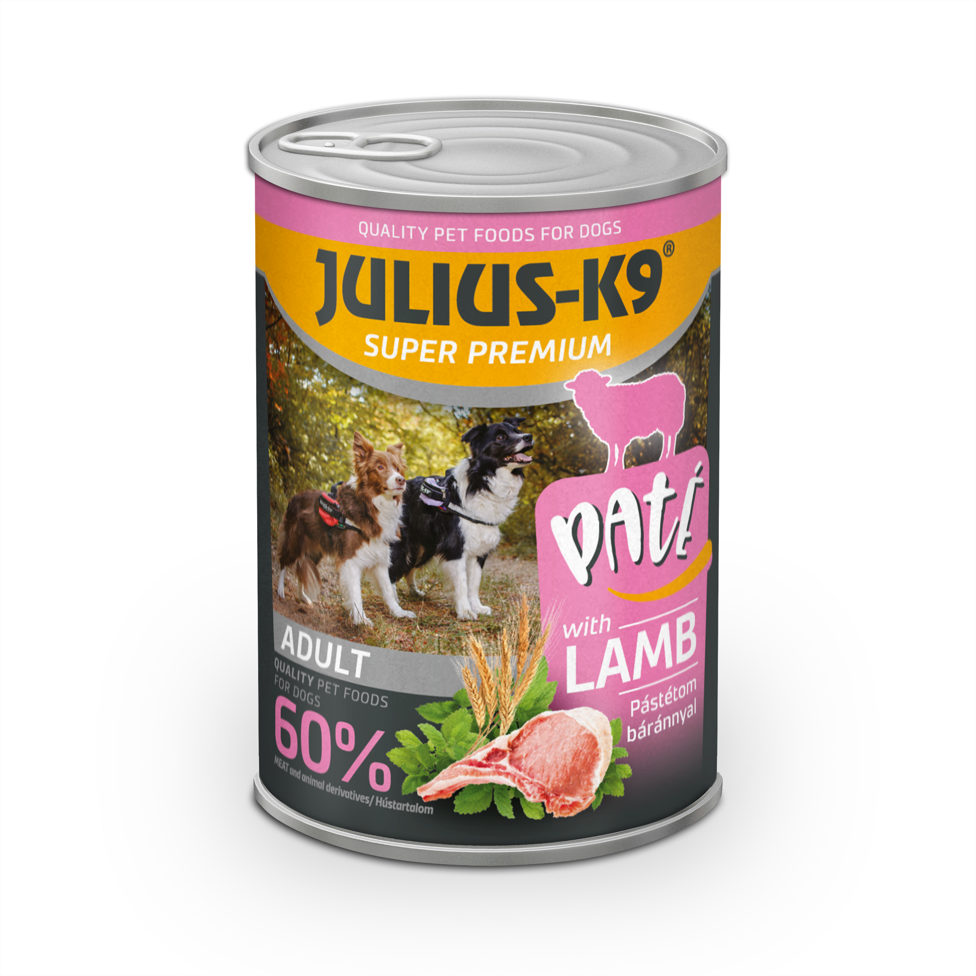 Julius-K9 teljes értékű pástétom kutyáknak, bárány
