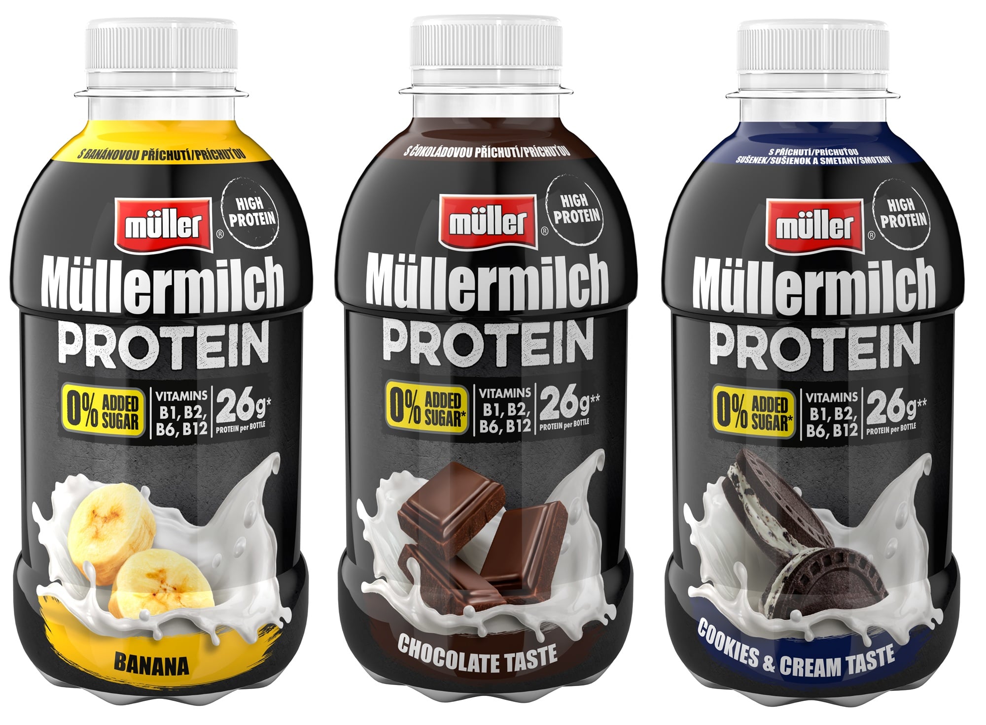 Müller Müllermilch proteines tej ZERO többféle ízben