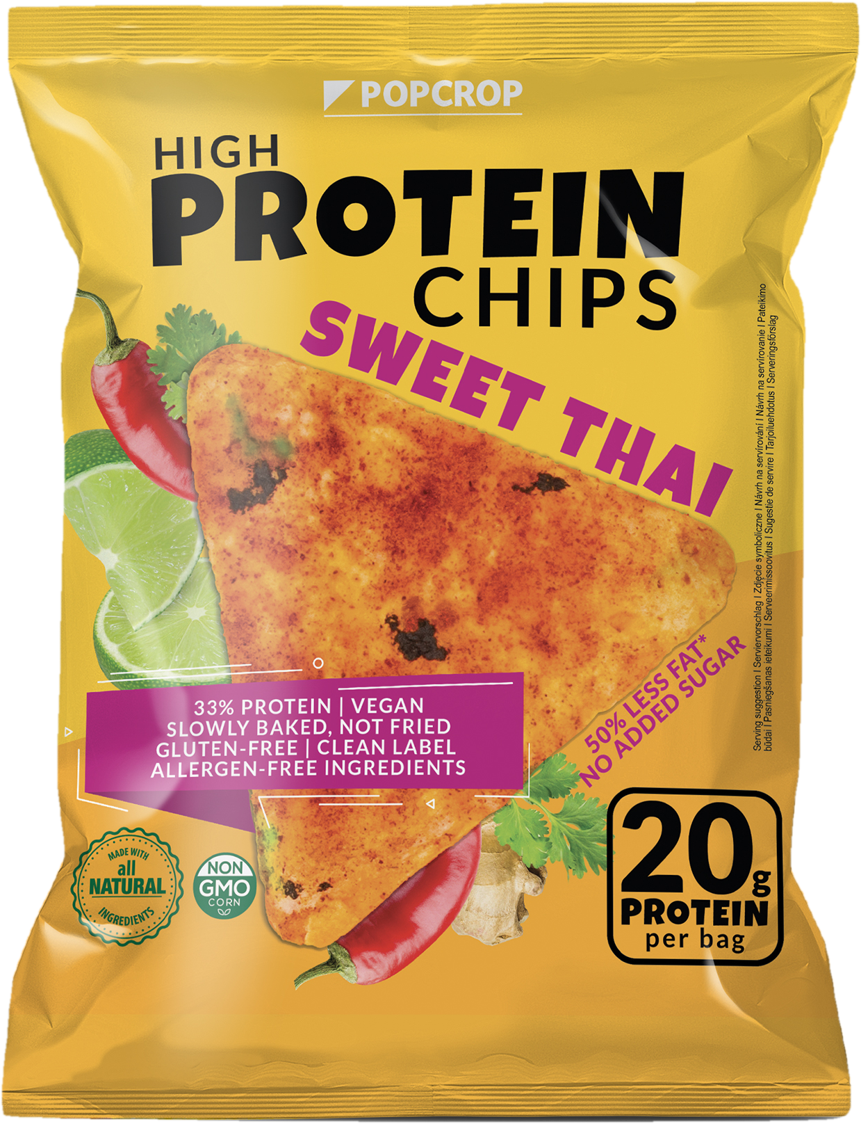 Popcrop High Protein chips Sweet Thai