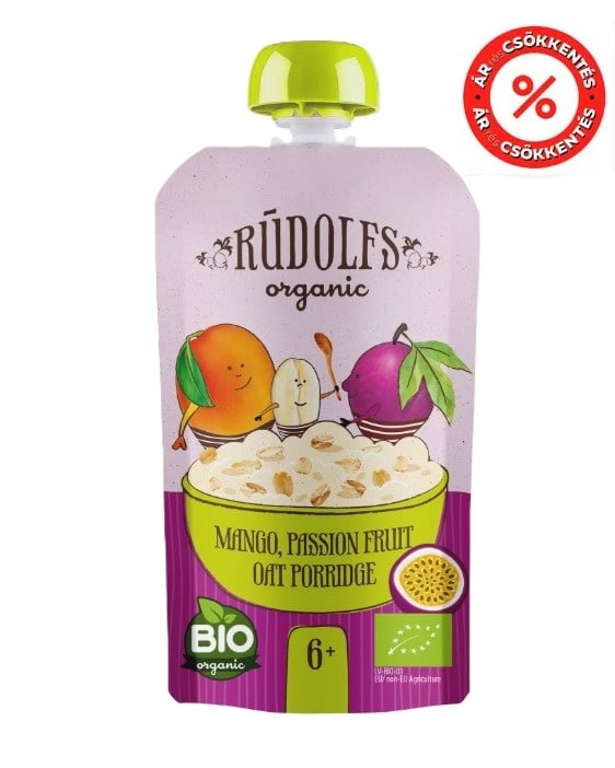 RUDOLFS ORGANIC Bio mangó-maracuja zabkása 6 hónapos kortól