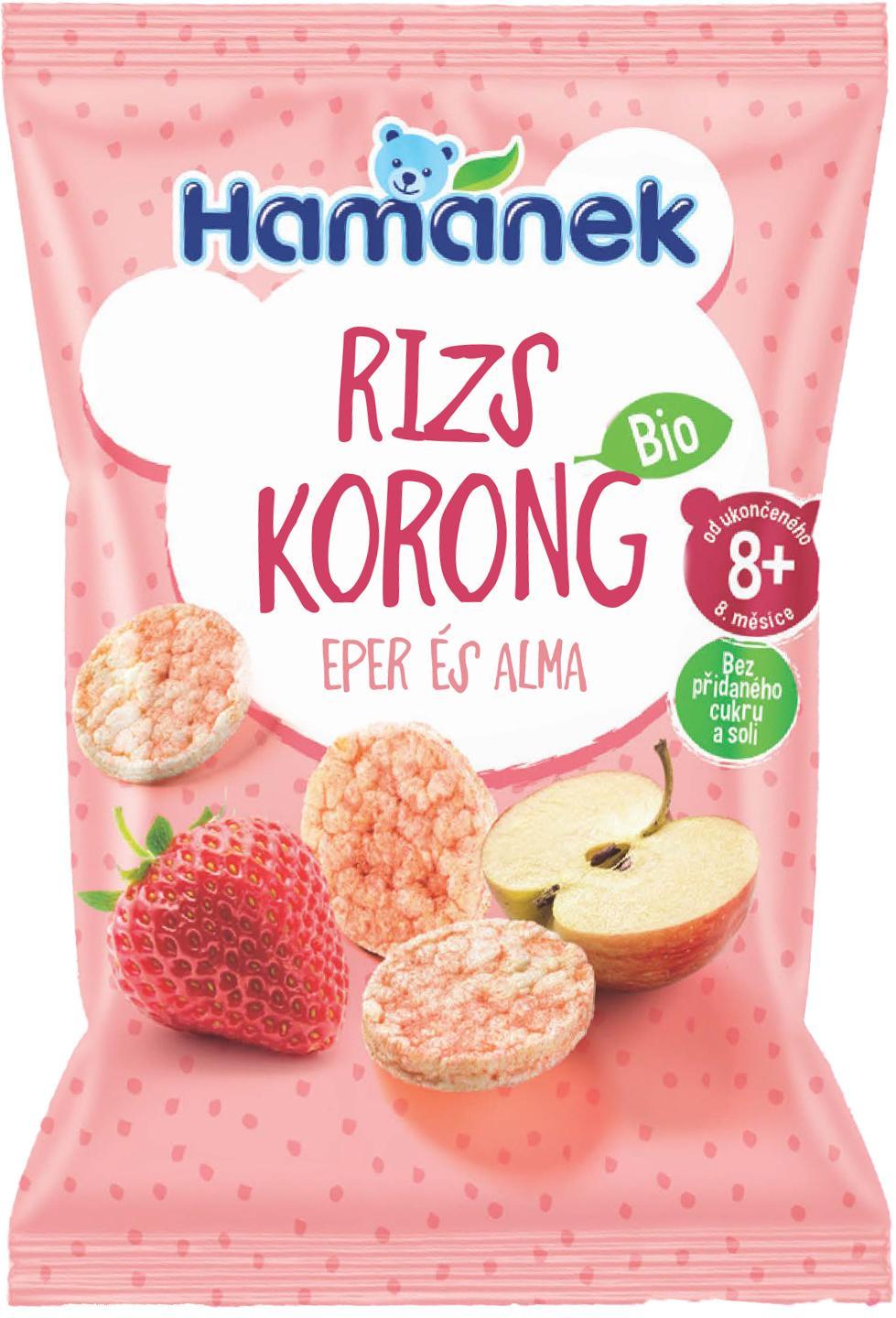 Hamánek BIO rizskorong eper-alma
