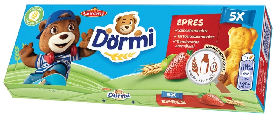 Dörmi almás-epres töltelékkel töltött puha piskóta multipack