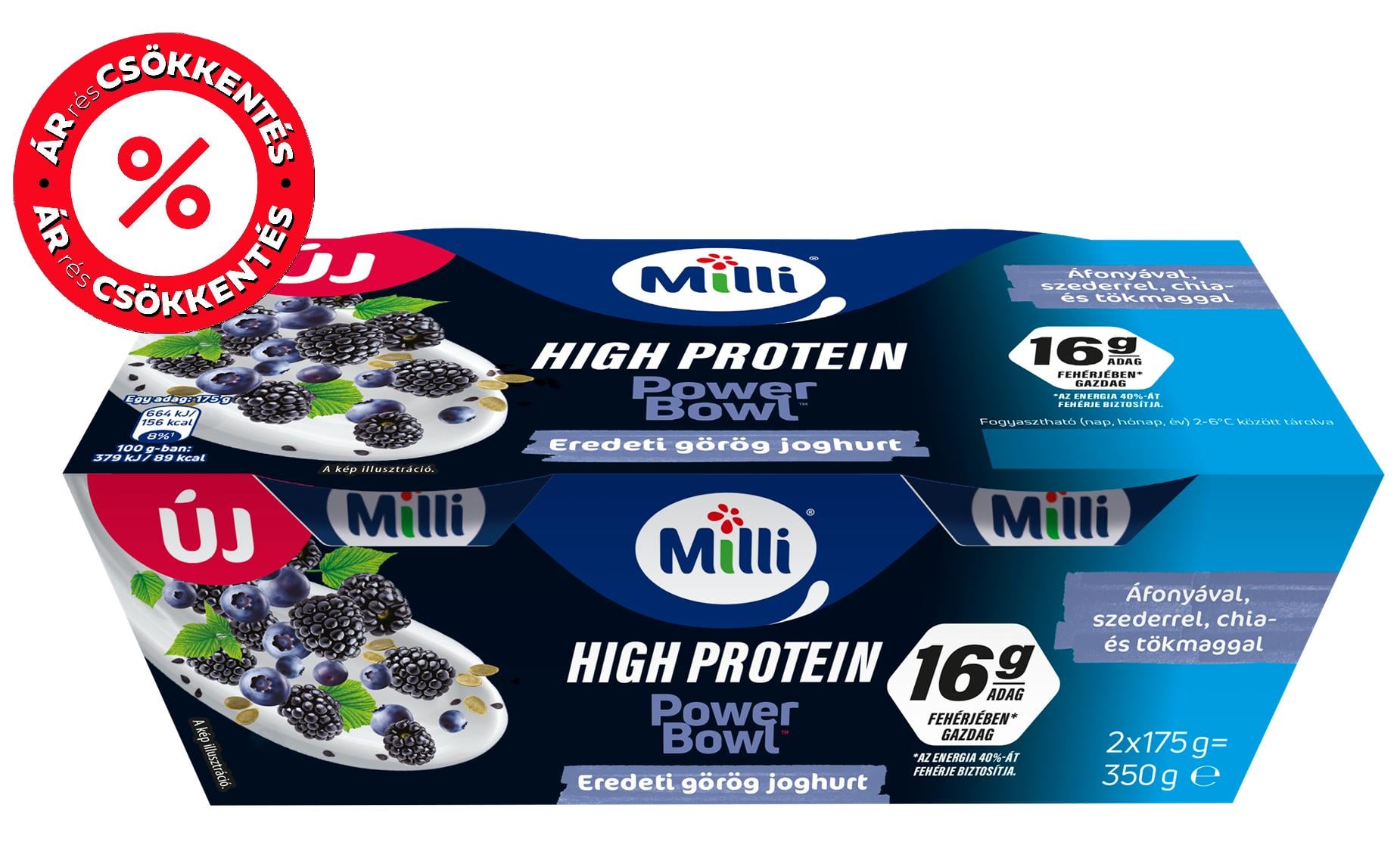 Milli Görög Joghurt Áfonyás 2x175G