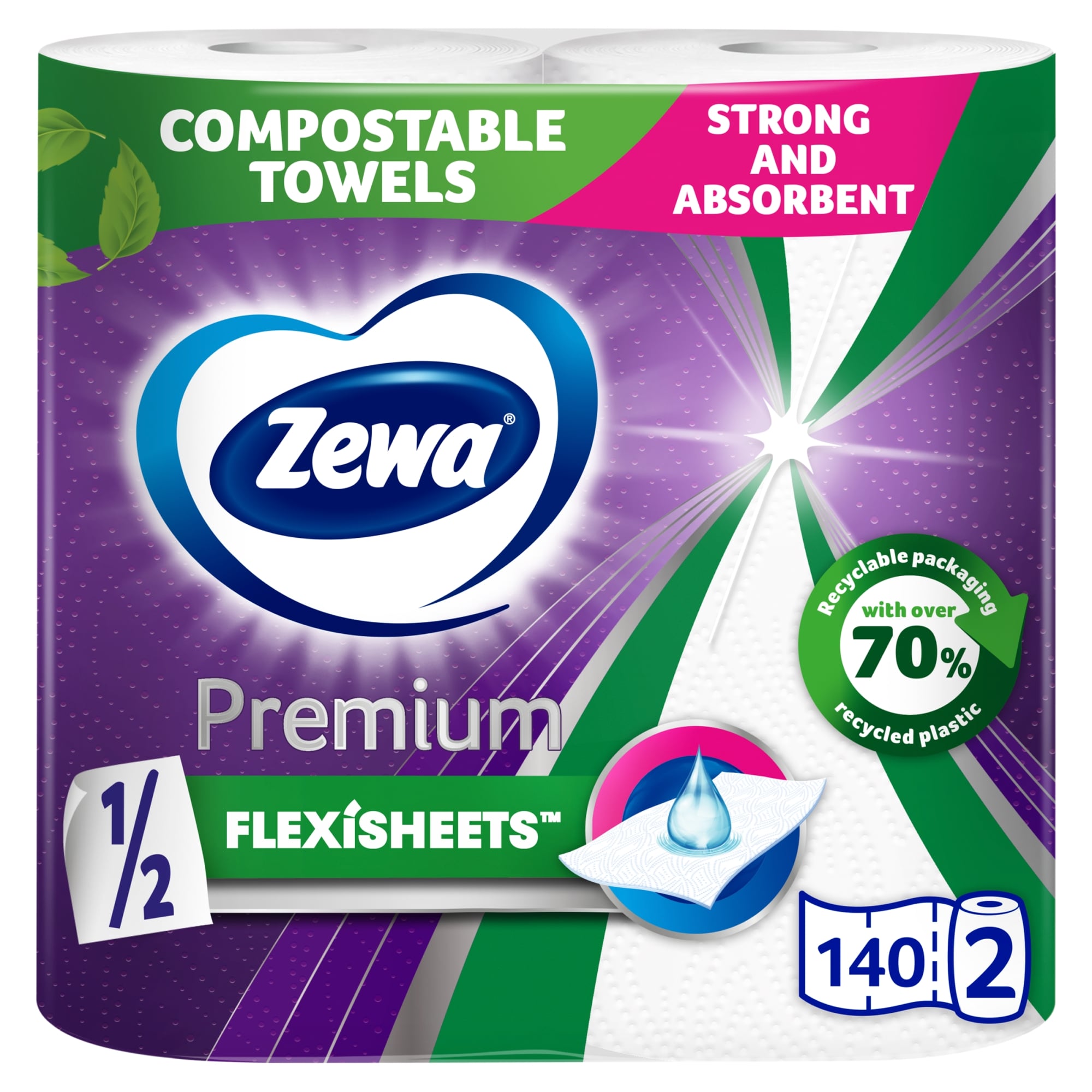 Zewa Premium Flexisheets háztartási papírtörlő 2 rétegű