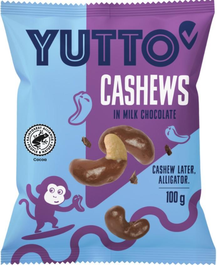 YUTTO Tejcsokoládéval bevont kesudió