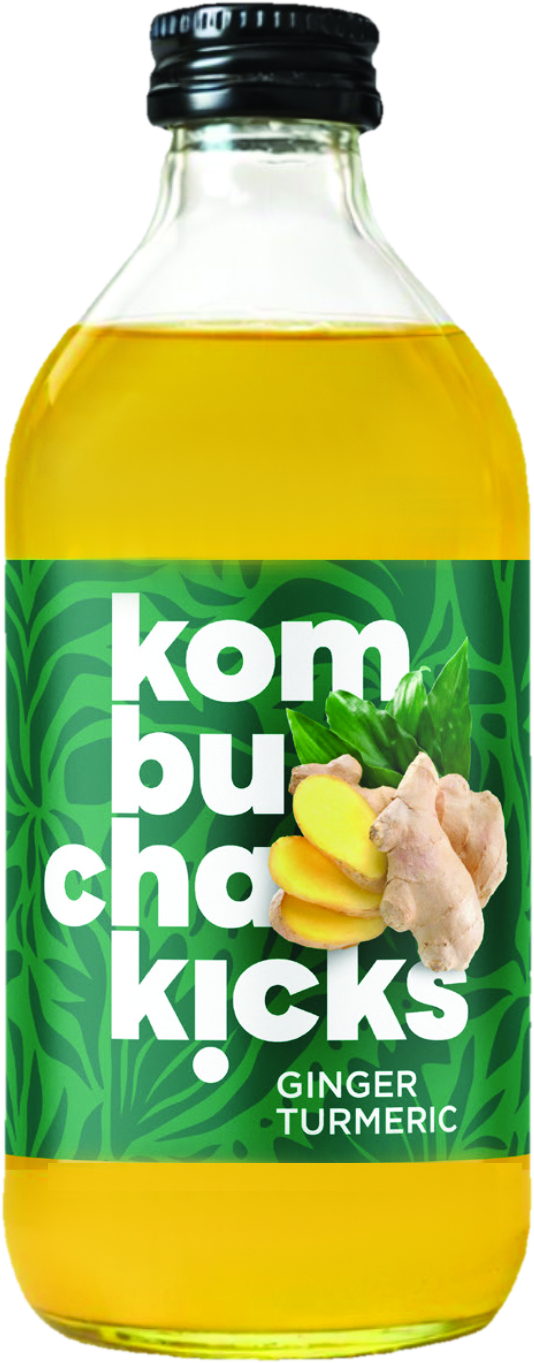 Kombucha Kicks BIO - Gyömbér-Kurkuma ízben