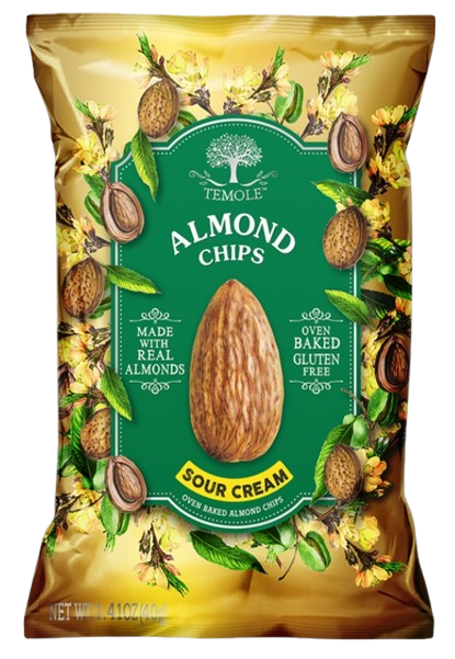 TEMOLE Mandula chips - tejföl és hagyma ízű