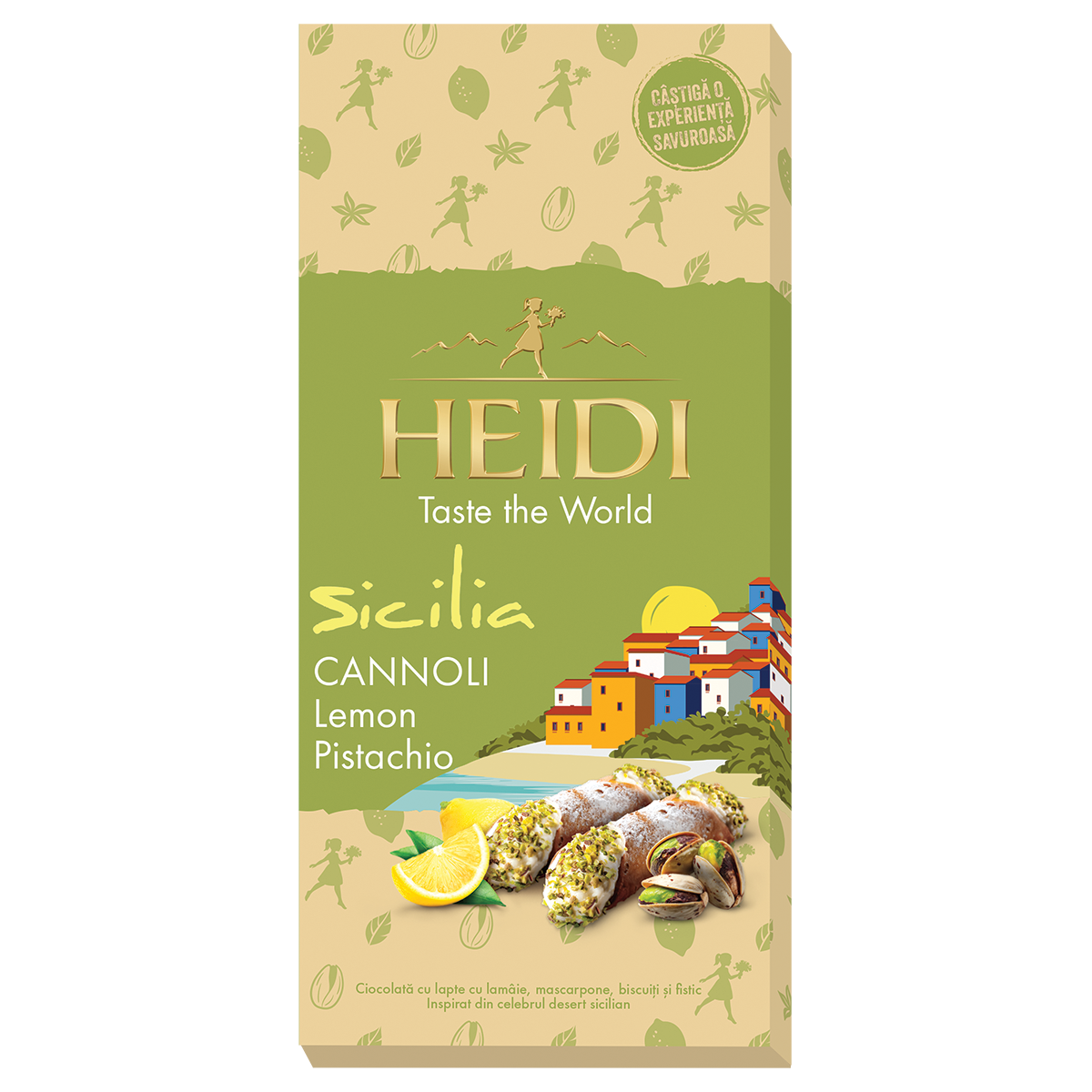 Heidi SICILIA CANNOLI Lemon Pistachio tejcsokoládé