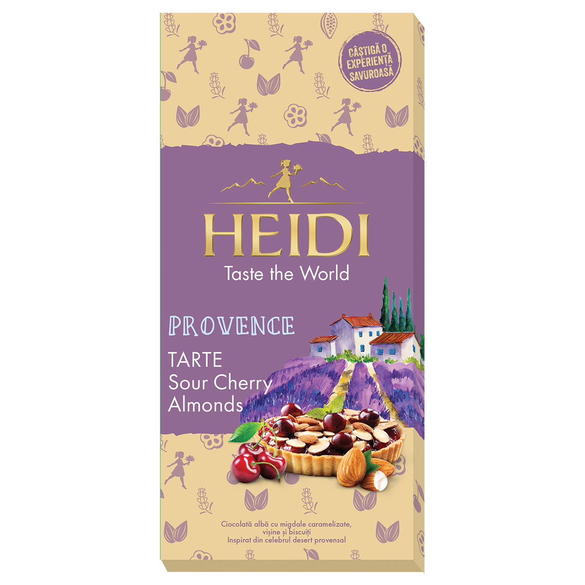Heidi PROVENCE TARTE Sour Cherry Almond fehér csokoládé