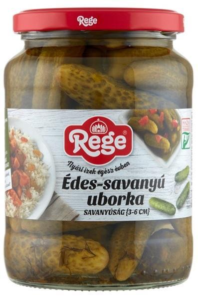 Rege Édes-savanyú uborka savanyúság 3-6 cm (680 g)