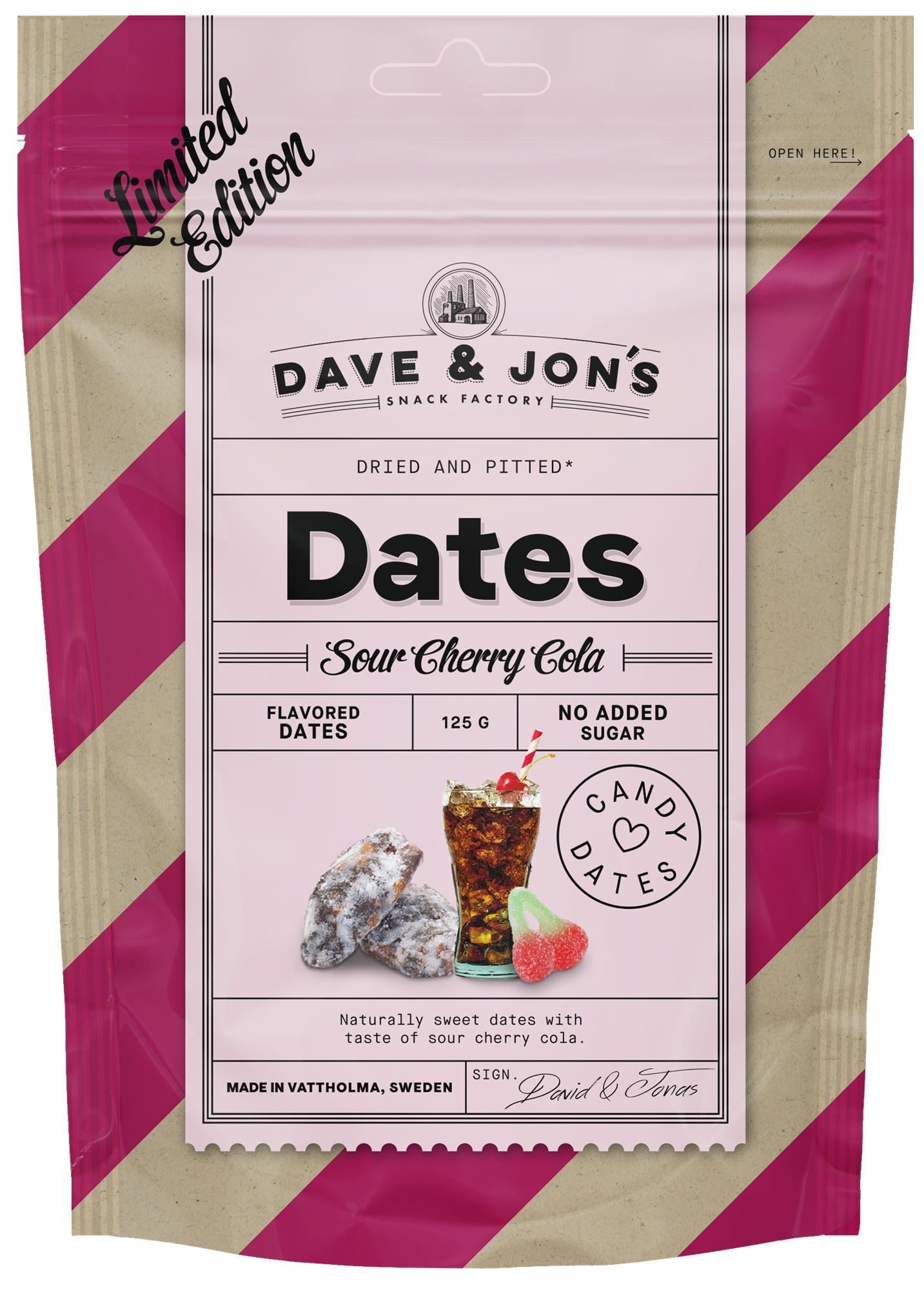 Dave & Jon's Dates Cherry Cola - cseresznyés cola ízű datolya snack