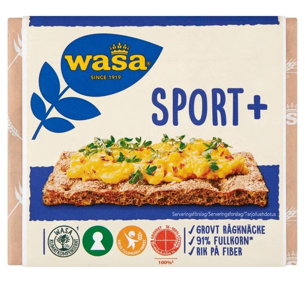 Wasa Sport+ - ropogós kenyérszeletek teljeskiőrlésű búzalisztből