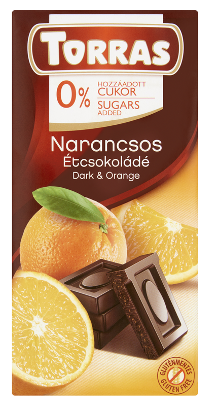 Torras Narancsos étcsokoládé hozzáadott cukor nélkül
