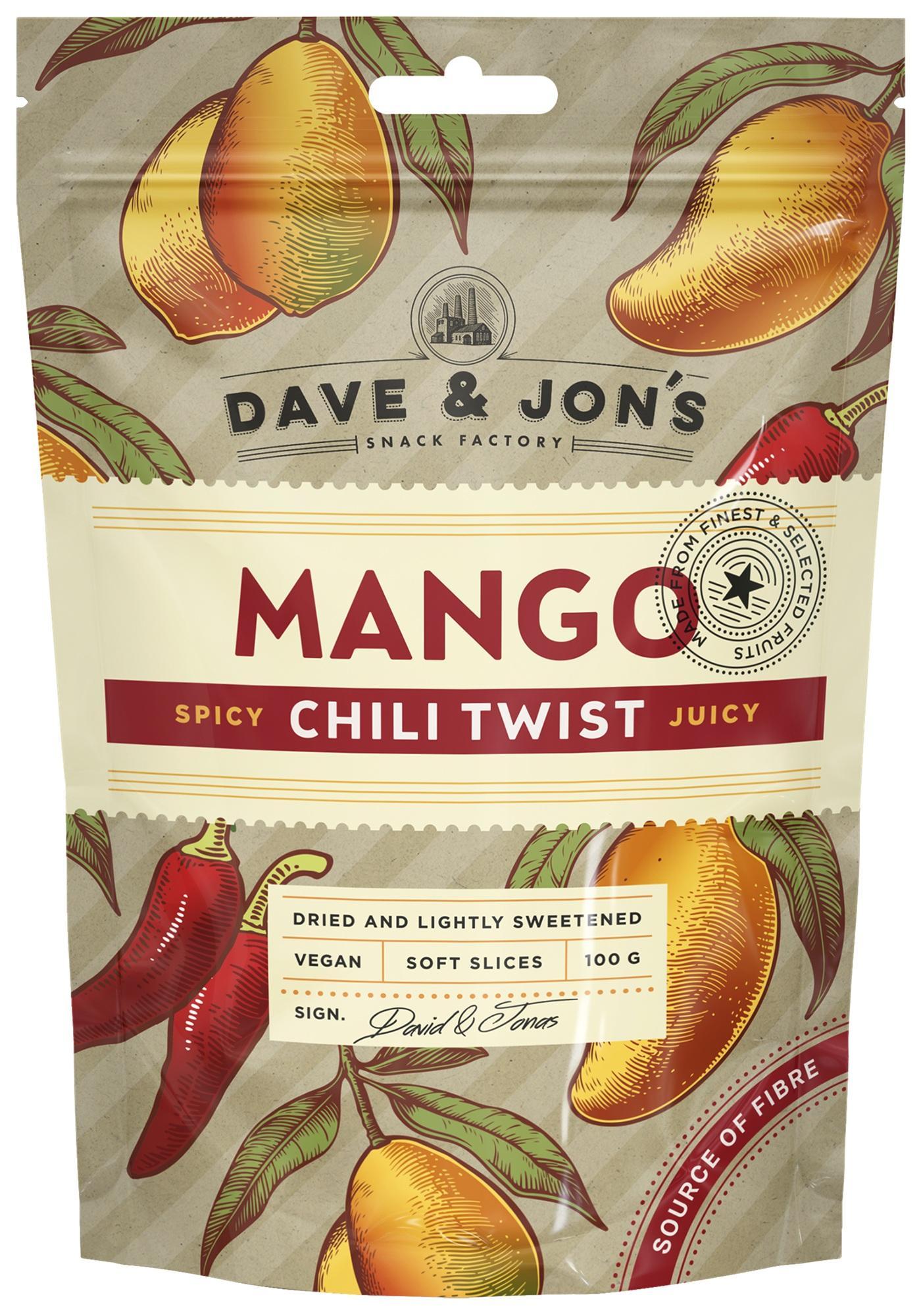 Dave & Jon's Mango Chili Twist szárított mangó chilli porral