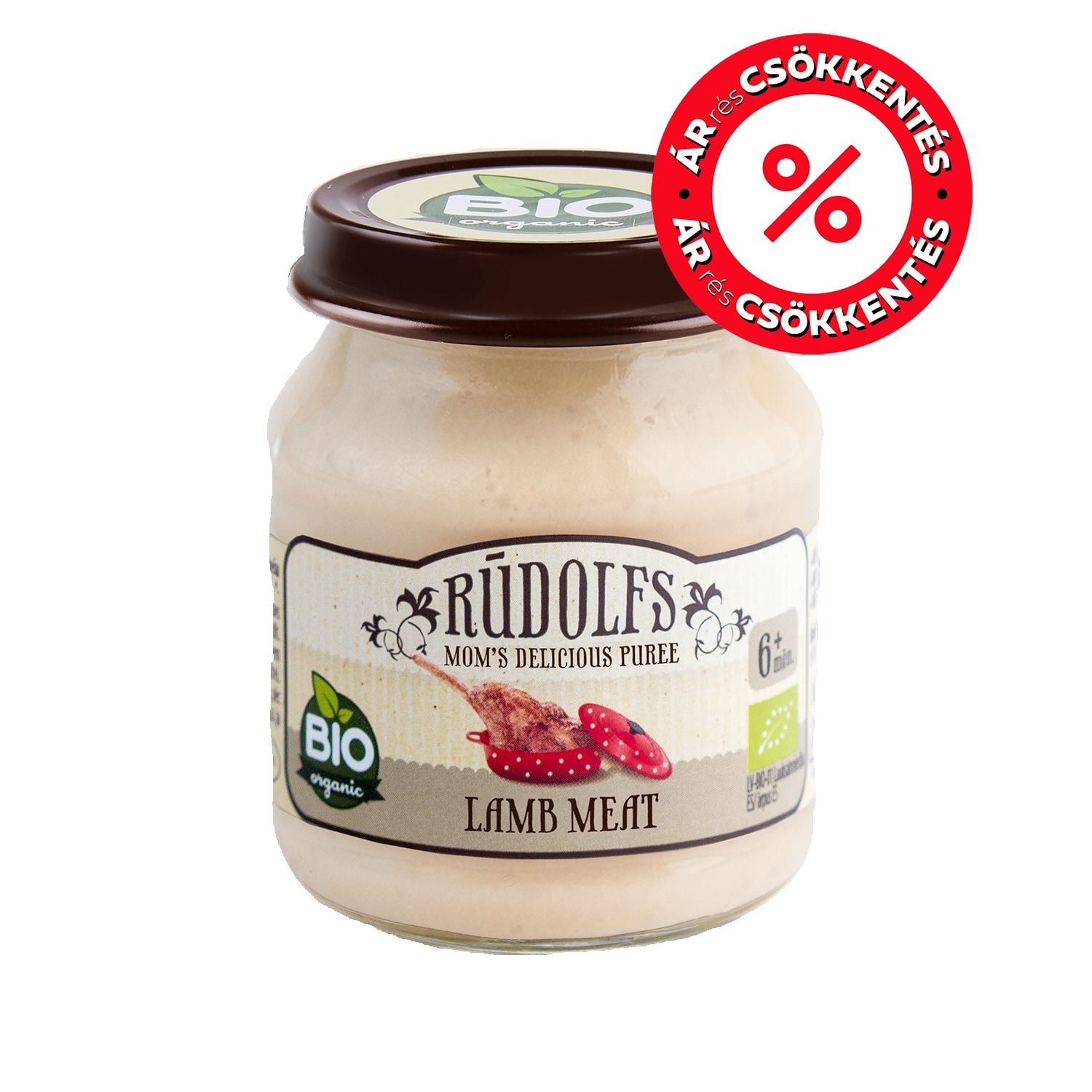 RUDOLFS ORGANIC Bio bárányhúspüré 6 hónapos kortól