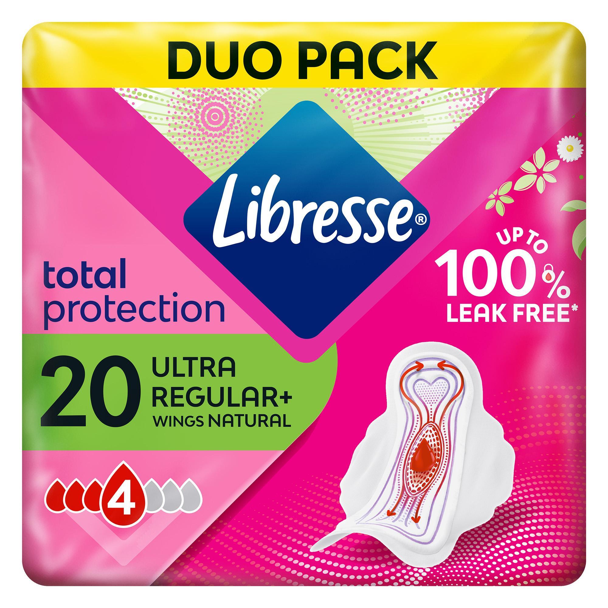 Libresse Ultra+ Natural szárnyas egészségügyi betét