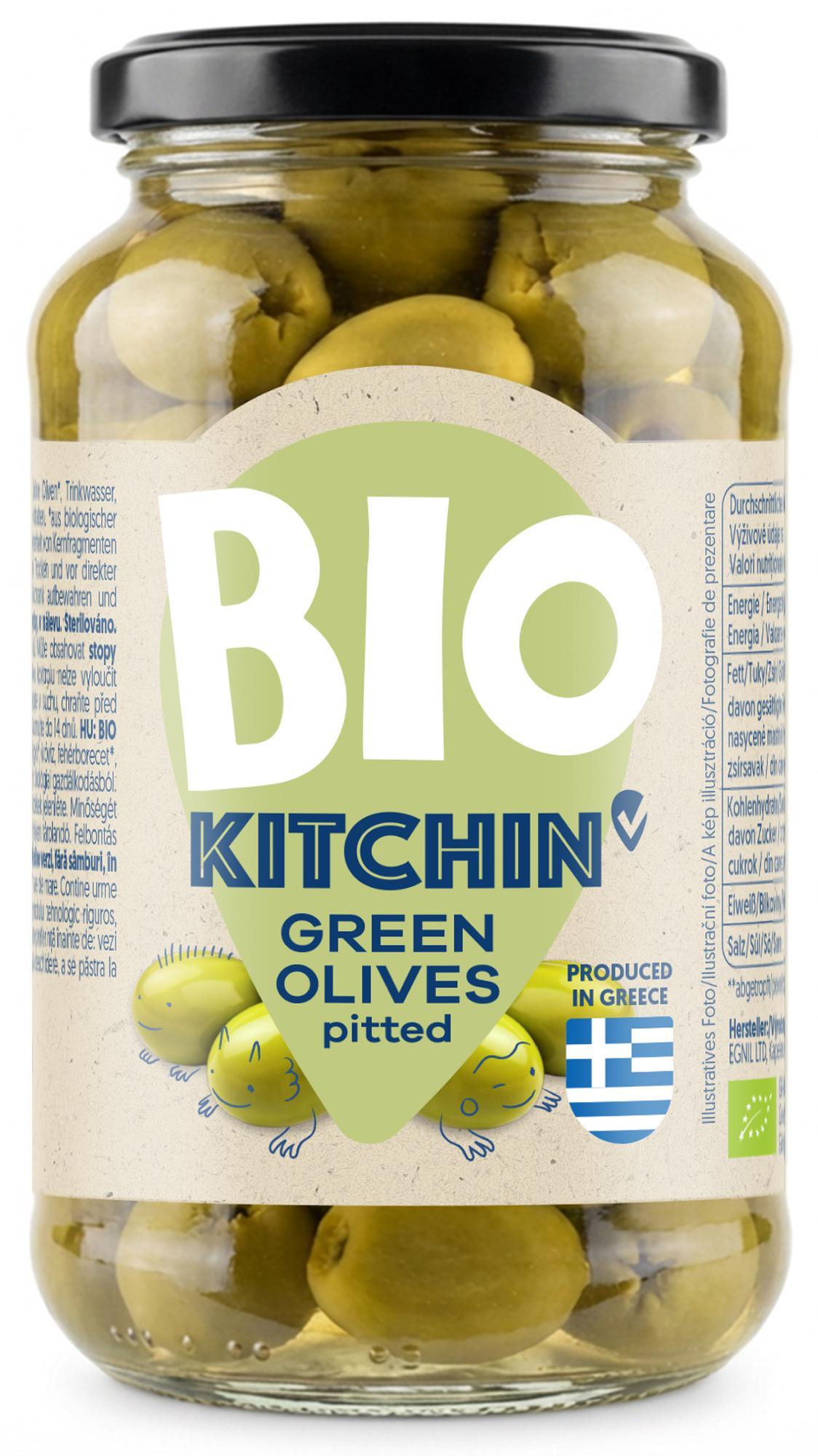 Kitchin BIO zöld olívabogyó (350 g)