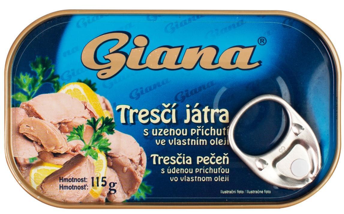 GIANA füstölt tőkehalmáj saját olajban