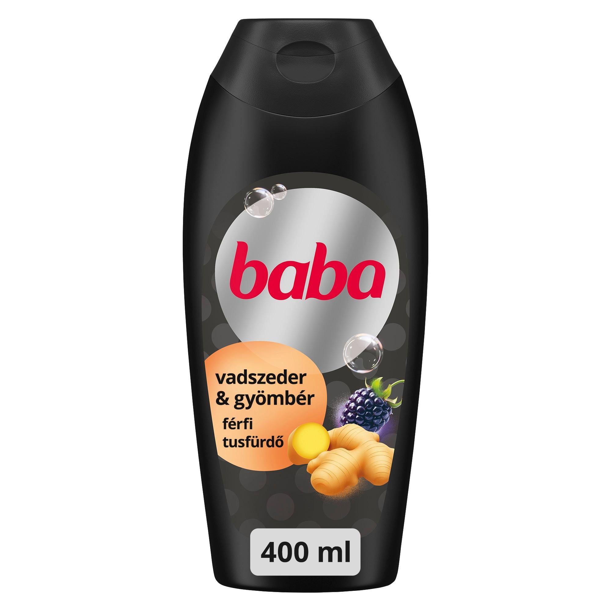 Baba 2in1 Vadszeder és gyömbér illatú férfi tusfürdő, 400 ml