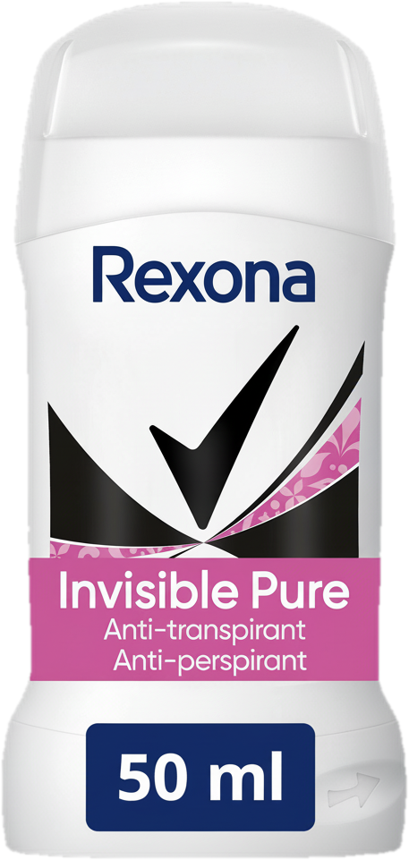 Rexona Invisible Pure női izzadásgátló stift, 50 ml