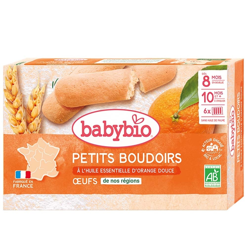 BabyBio Narancsos fogzós babapiskóta 8 hónapos kortól