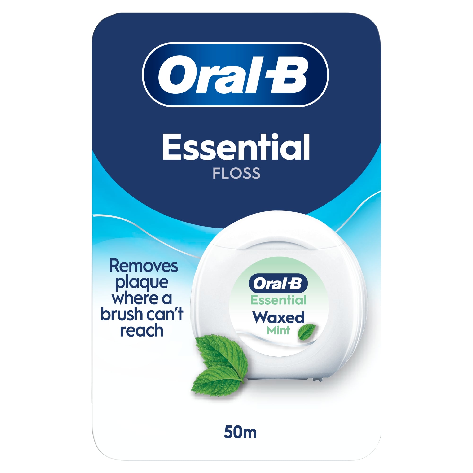 Oral-B Essential Floss Viaszolt Fogselyem, Mentolos Ízesítés, 50 m