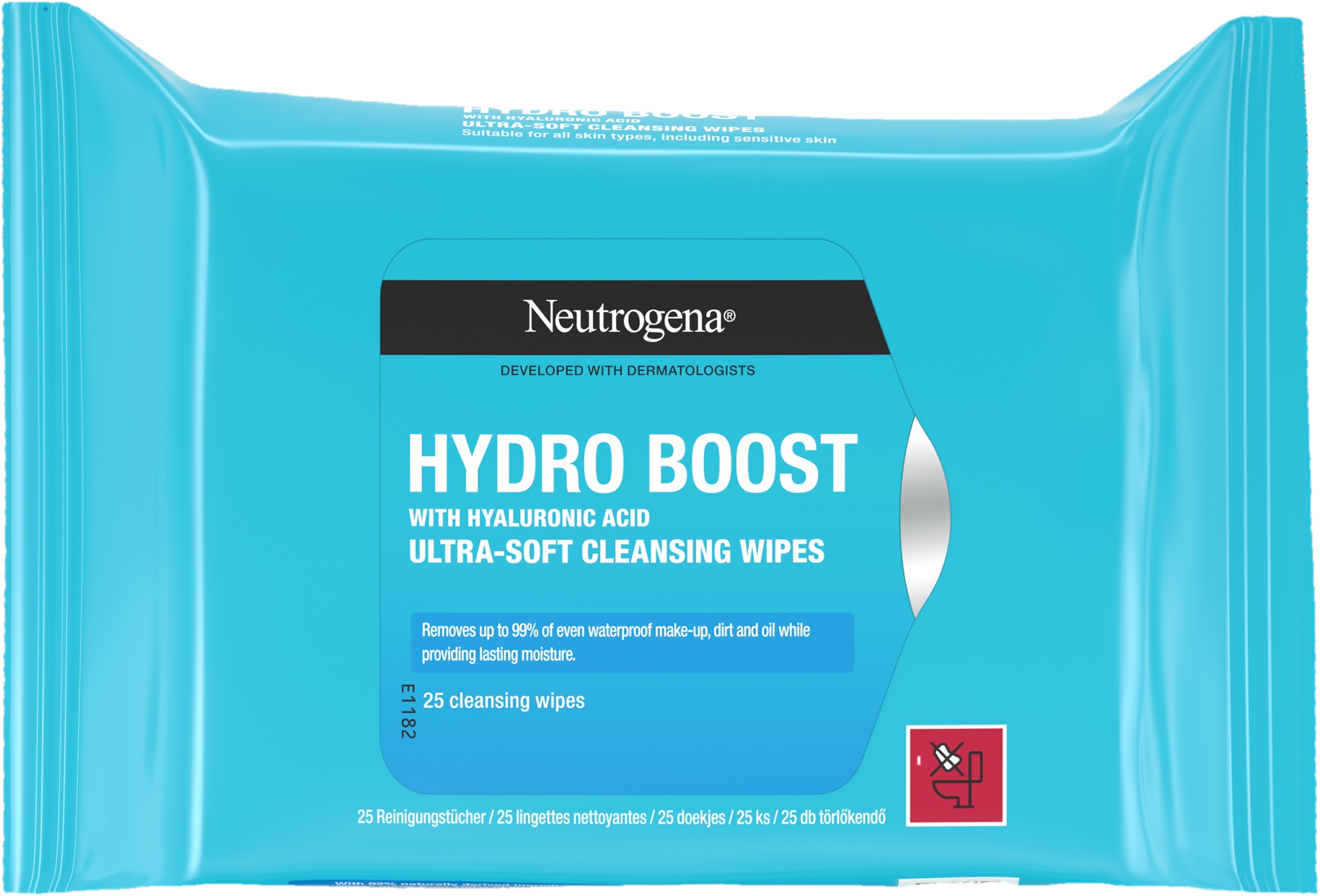 NEUTROGENA Hydro Boost Ultra gyengéd arctisztító törlőkendő 25 db