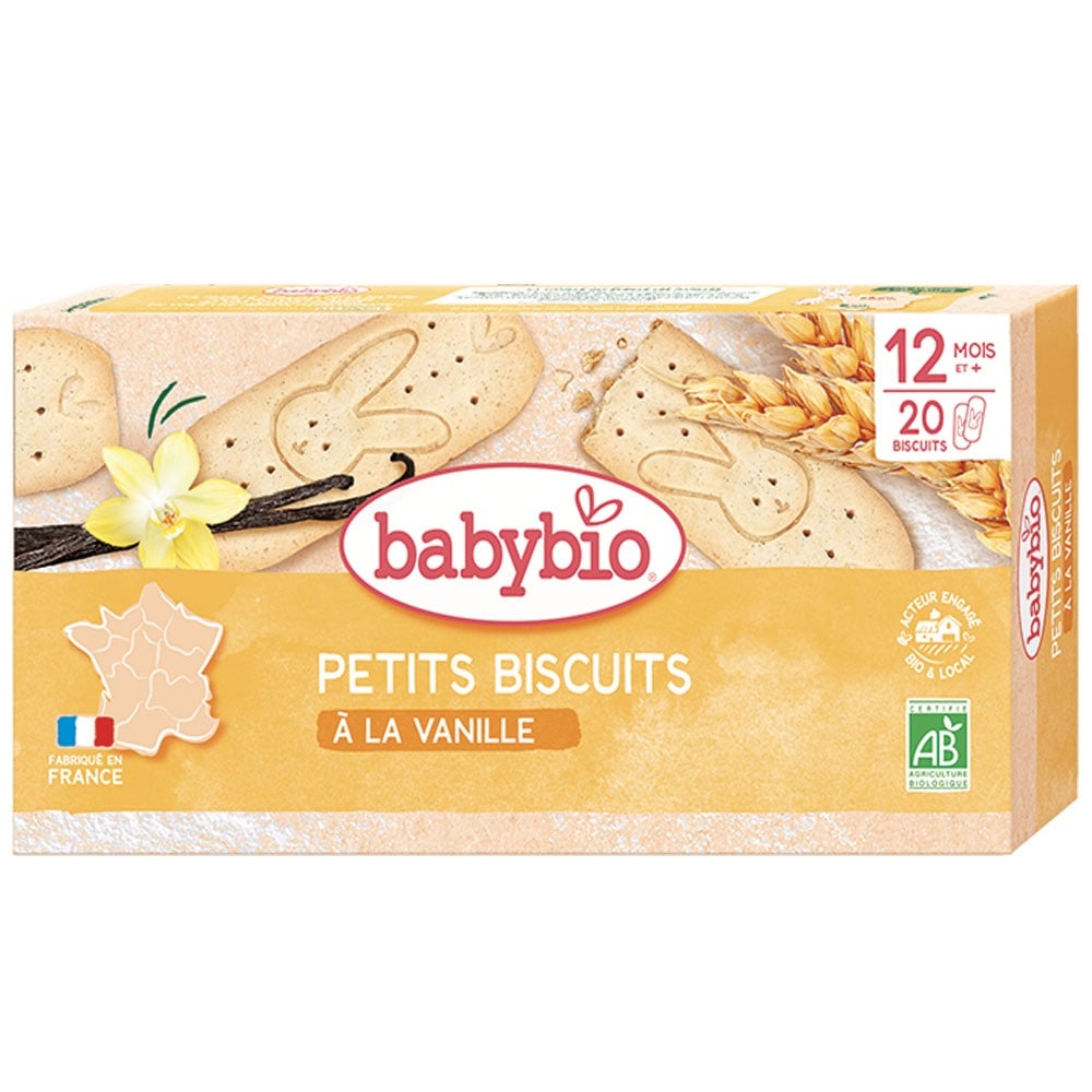 BabyBio Vaníliás babakeksz 12 hónapos kortól
