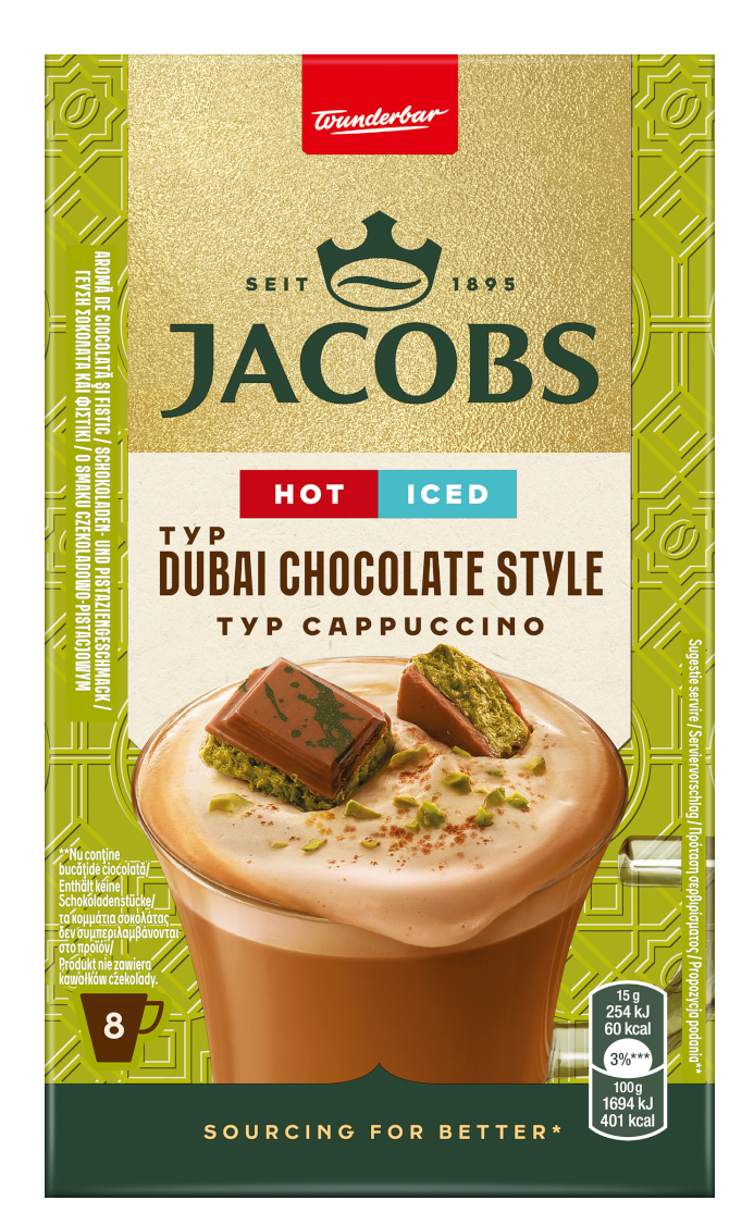 Jacobs Dubai csoki stílusú cappuccino instant por