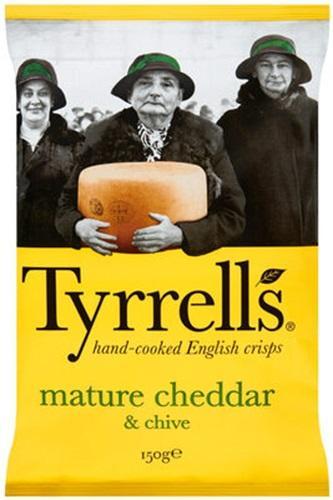 Tyrrells Burgonyachips chedar sajttal és snidlinggel