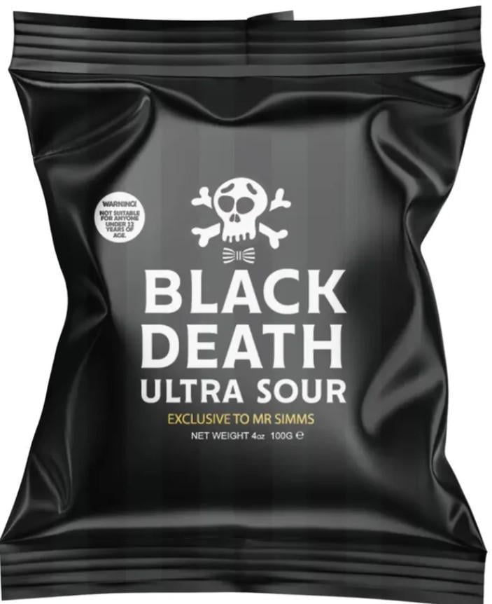 Black Death Ultra Sour - Exclusive to Mr Simms - citromos ultra savanyú cukor